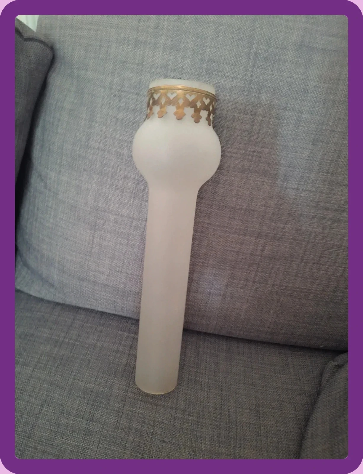 Verre de lampe a petrole ancien